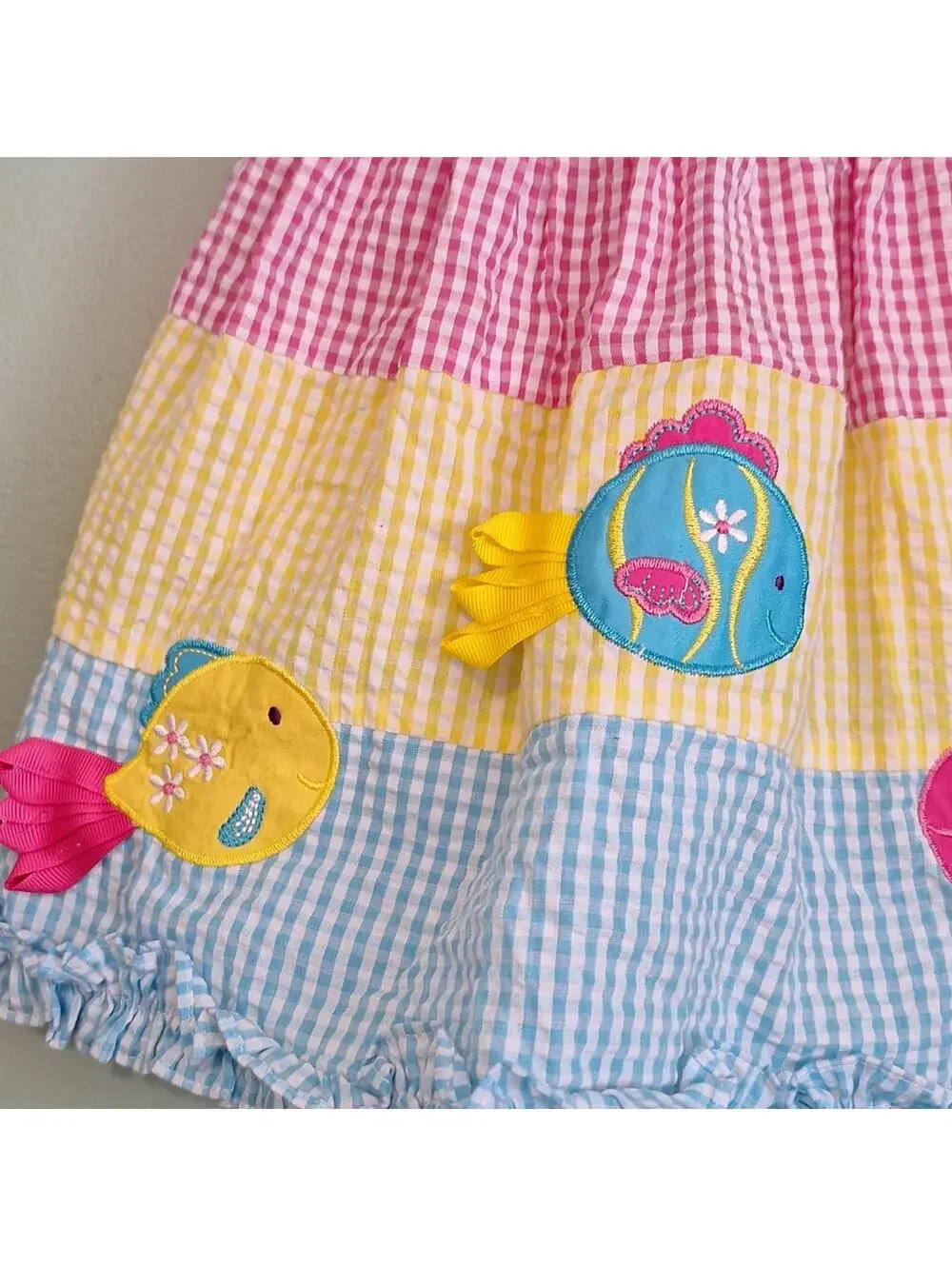 Emily Rose Girls Pastel Fish Summer Easter Dress Size 12M